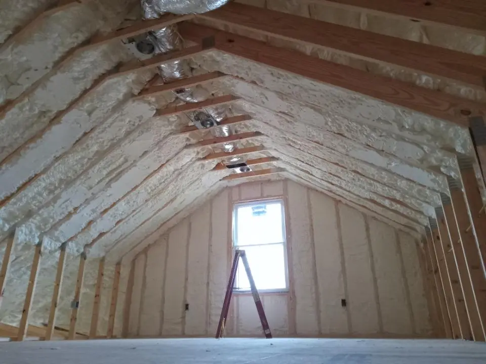 Spray foam roofing application for Crawl Space Insulation project in Good Hope